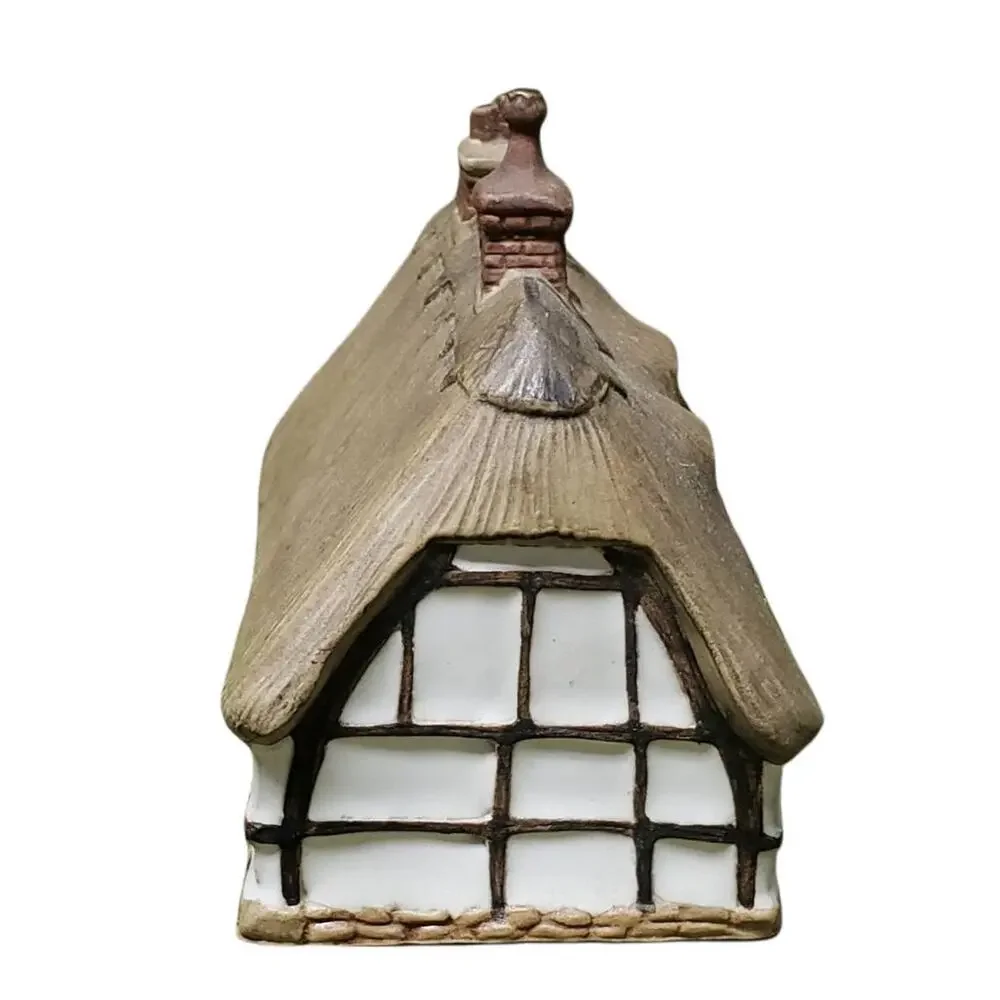 Vintage Denby Village Thatched Cruck Cottage Pottery Country House England Decor